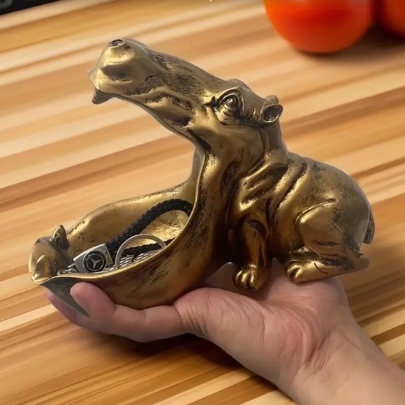 Other - Gold Hippo Trinket Holder